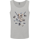 Ice Hockey Boots Stick & Pucks Mens Vest Tank Top Sports Grey