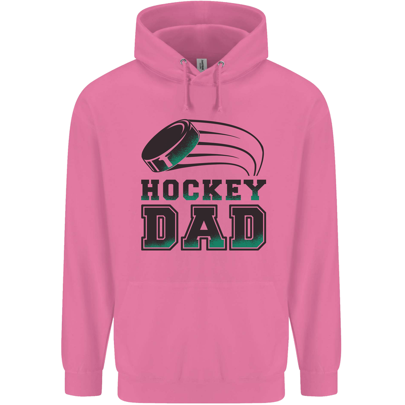 Ice Hockey Dad Fathers Day Childrens Kids Hoodie Azalea