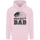Ice Hockey Dad Fathers Day Childrens Kids Hoodie Light Pink