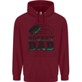 Ice Hockey Dad Fathers Day Childrens Kids Hoodie Maroon