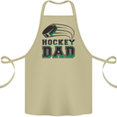 Ice Hockey Dad Fathers Day Cotton Apron 100% Organic Khaki