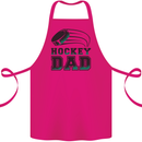 Ice Hockey Dad Fathers Day Cotton Apron 100% Organic Pink