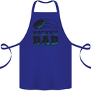 Ice Hockey Dad Fathers Day Cotton Apron 100% Organic Royal Blue