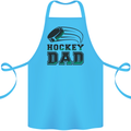 Ice Hockey Dad Fathers Day Cotton Apron 100% Organic Turquoise
