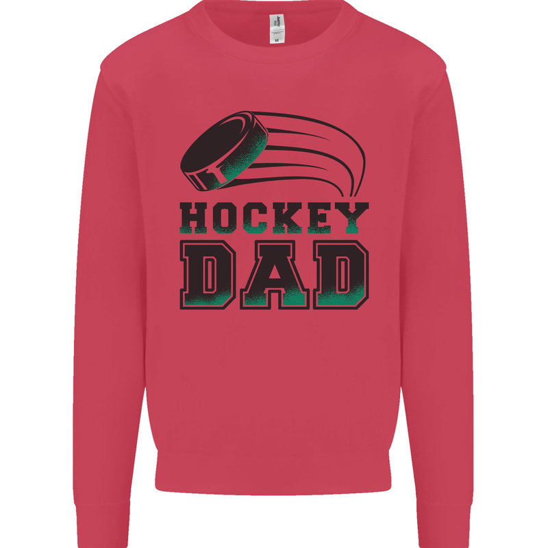 Ice Hockey Dad Fathers Day Kids Sweatshirt Jumper Heliconia