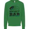 Ice Hockey Dad Fathers Day Kids Sweatshirt Jumper Irish Green