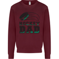 Ice Hockey Dad Fathers Day Kids Sweatshirt Jumper Maroon