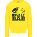 Ice Hockey Dad Fathers Day Kids Sweatshirt Jumper Yellow