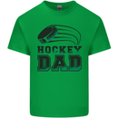 Ice Hockey Dad Fathers Day Kids T-Shirt Childrens Irish Green