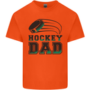 Ice Hockey Dad Fathers Day Kids T-Shirt Childrens Orange