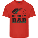 Ice Hockey Dad Fathers Day Kids T-Shirt Childrens Red