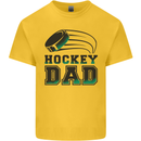 Ice Hockey Dad Fathers Day Kids T-Shirt Childrens Yellow