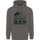 Ice Hockey Dad Fathers Day Mens 80% Cotton Hoodie Charcoal