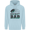 Ice Hockey Dad Fathers Day Mens 80% Cotton Hoodie Light Blue