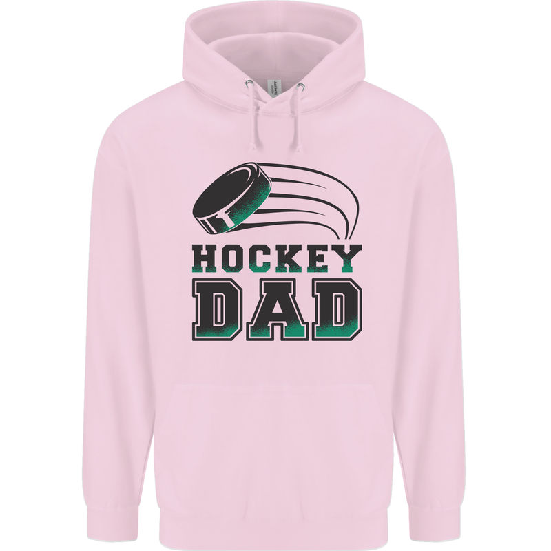 Ice Hockey Dad Fathers Day Mens 80% Cotton Hoodie Light Pink