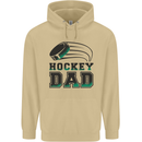 Ice Hockey Dad Fathers Day Mens 80% Cotton Hoodie Sand