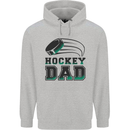 Ice Hockey Dad Fathers Day Mens 80% Cotton Hoodie Sports Grey