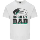 Ice Hockey Dad Fathers Day Mens Cotton T-Shirt Tee Top White