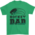 Ice Hockey Dad Fathers Day Mens T-Shirt 100% Cotton Irish Green