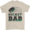 Ice Hockey Dad Fathers Day Mens T-Shirt 100% Cotton Sand