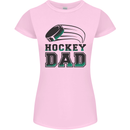 Ice Hockey Dad Fathers Day Womens Petite Cut T-Shirt Light Pink