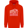 Ice Hockey Mom Mothers Day Childrens Kids Hoodie Bright Red