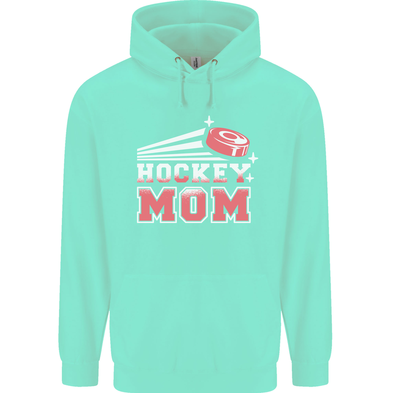 Ice Hockey Mom Mothers Day Childrens Kids Hoodie Peppermint
