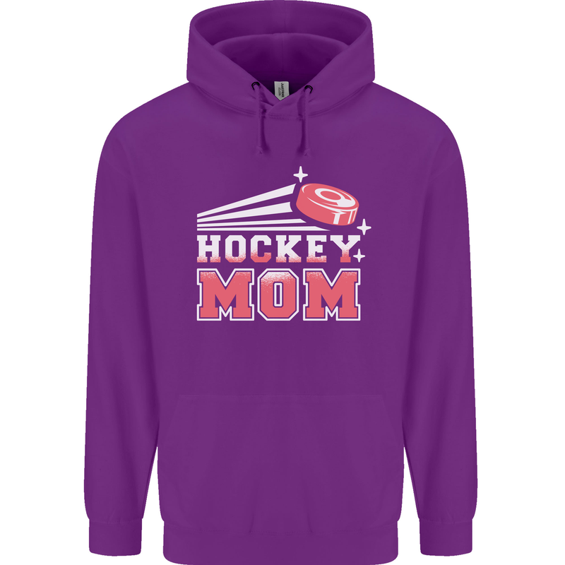 Ice Hockey Mom Mothers Day Childrens Kids Hoodie Purple