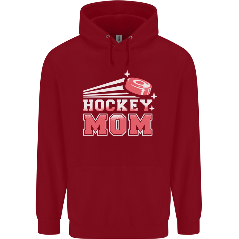 Ice Hockey Mom Mothers Day Childrens Kids Hoodie Red