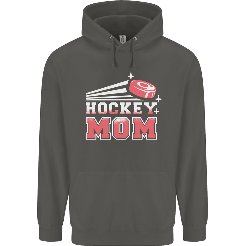 Ice Hockey Mom Mothers Day Childrens Kids Hoodie Storm Grey