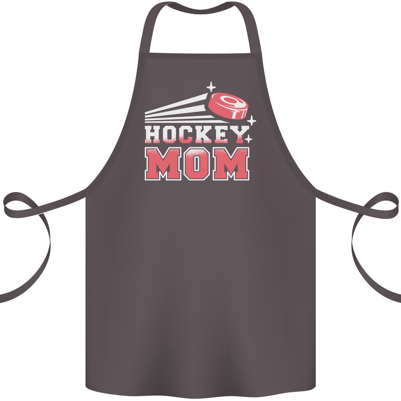 Ice Hockey Mom Mothers Day Cotton Apron 100% Organic Dark Grey