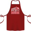 Ice Hockey Mom Mothers Day Cotton Apron 100% Organic Maroon