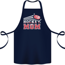 Ice Hockey Mom Mothers Day Cotton Apron 100% Organic Navy Blue