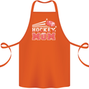 Ice Hockey Mom Mothers Day Cotton Apron 100% Organic Orange
