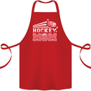 Ice Hockey Mom Mothers Day Cotton Apron 100% Organic Red