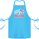 Ice Hockey Mom Mothers Day Cotton Apron 100% Organic Turquoise