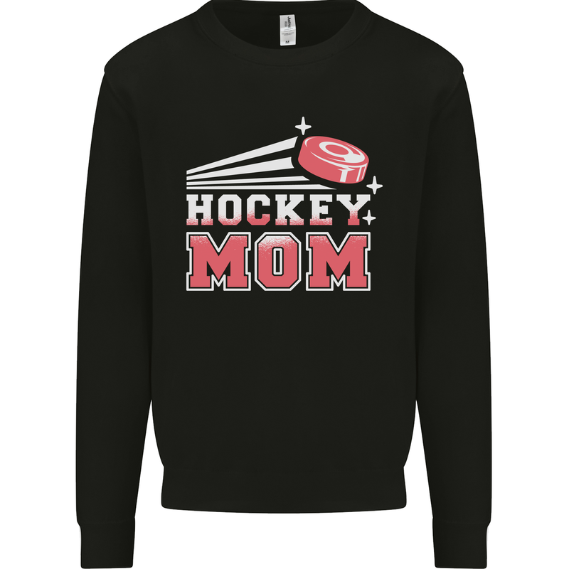 Ice Hockey Mom Mothers Day Kids Sweatshirt Jumper Black