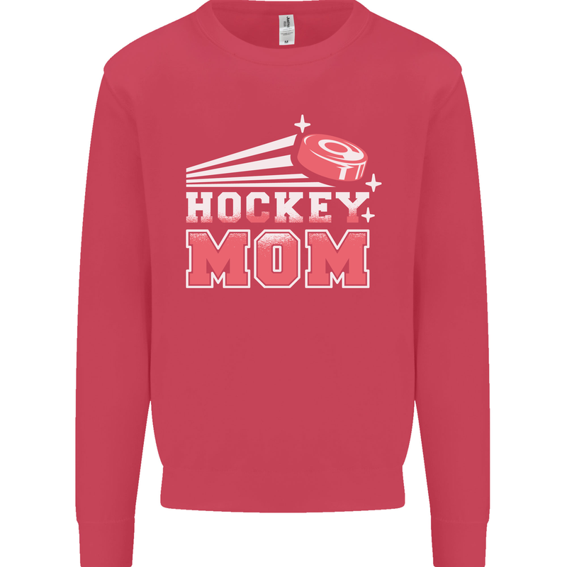 Ice Hockey Mom Mothers Day Kids Sweatshirt Jumper Heliconia