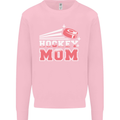 Ice Hockey Mom Mothers Day Kids Sweatshirt Jumper Light Pink