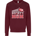 Ice Hockey Mom Mothers Day Kids Sweatshirt Jumper Maroon