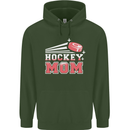Ice Hockey Mom Mothers Day Mens 80% Cotton Hoodie Forest Green