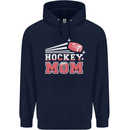 Ice Hockey Mom Mothers Day Mens 80% Cotton Hoodie Navy Blue