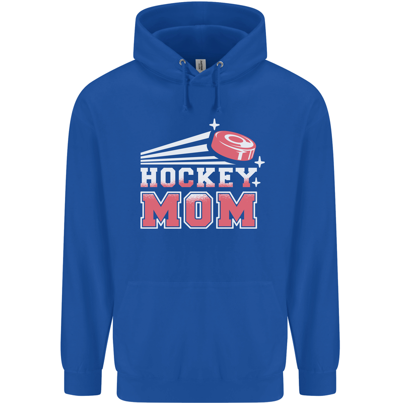 Ice Hockey Mom Mothers Day Mens 80% Cotton Hoodie Royal Blue