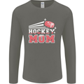 Ice Hockey Mom Mothers Day Mens Long Sleeve T-Shirt Charcoal