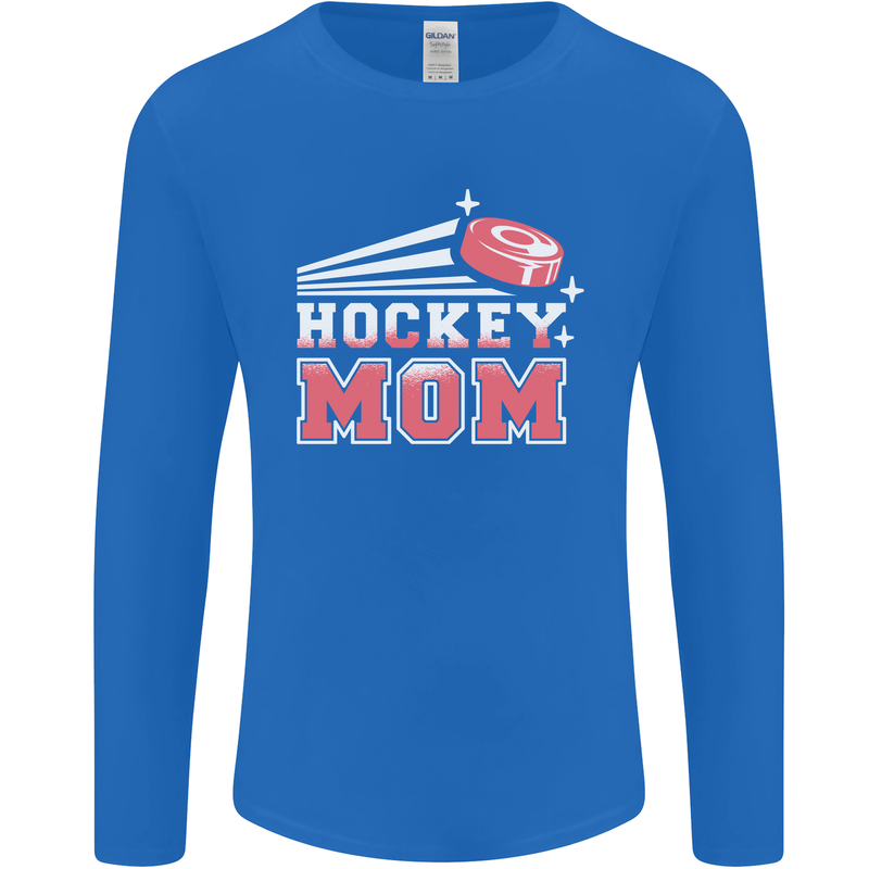 Ice Hockey Mom Mothers Day Mens Long Sleeve T-Shirt Royal Blue