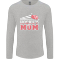 Ice Hockey Mom Mothers Day Mens Long Sleeve T-Shirt Sports Grey