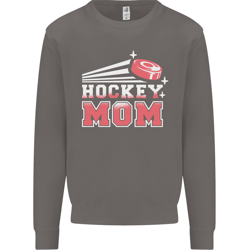 Ice Hockey Mom Mothers Day Mens Sweatshirt Jumper Charcoal