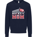 Ice Hockey Mom Mothers Day Mens Sweatshirt Jumper Navy Blue