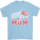 Ice Hockey Mom Mothers Day Mens T-Shirt 100% Cotton Light Blue