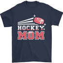 Ice Hockey Mom Mothers Day Mens T-Shirt 100% Cotton Navy Blue